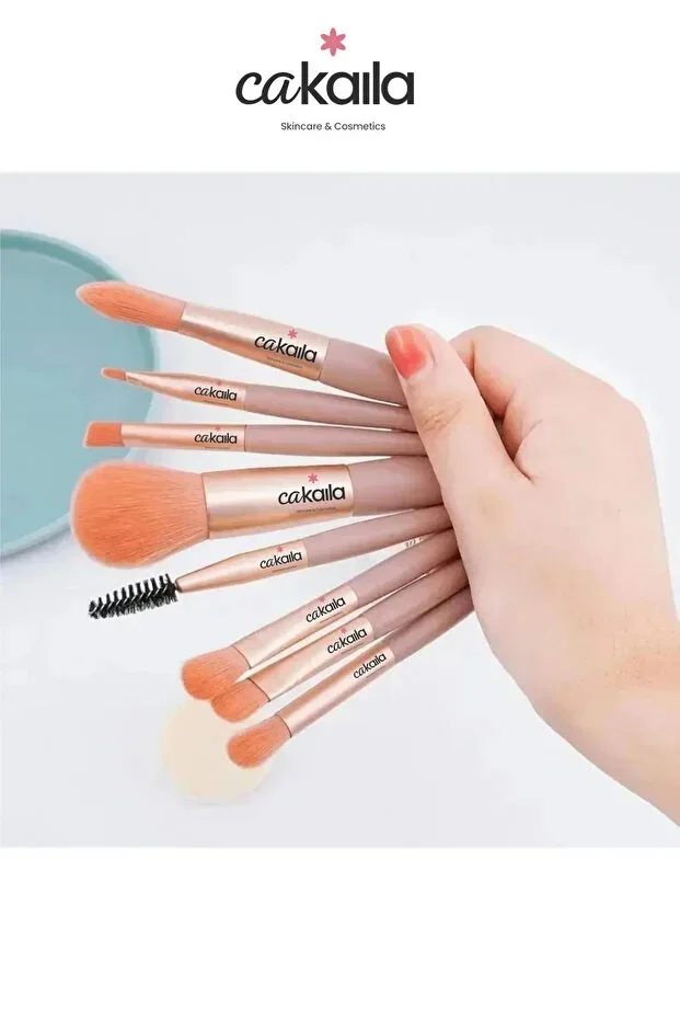 Mini 8'Li Professional Makeup Brush Set Pink