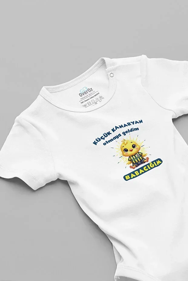 "I Came to Be a Little Canary, Daddy" Written Fan Baby Bodysuit Snap-Button Romper 5910