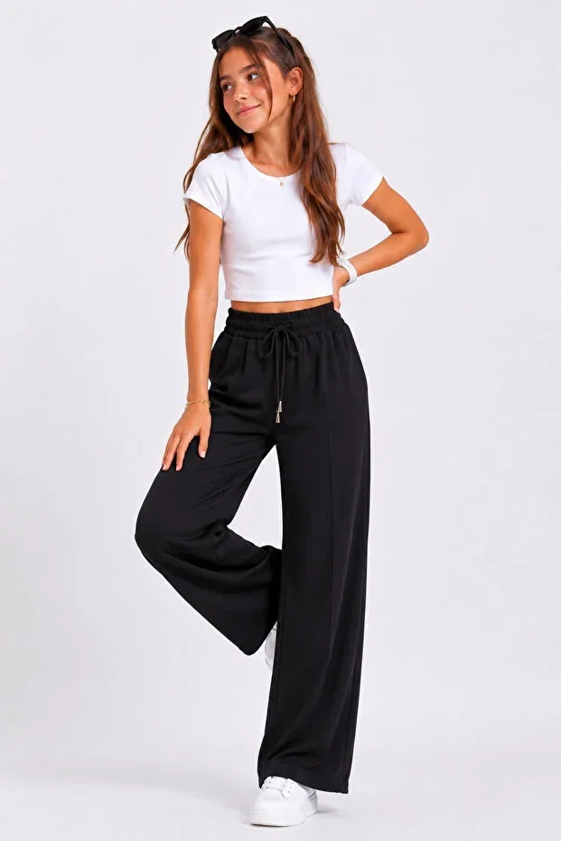 Girls' High Waist Loose Fit Baggy Pants Ak2619