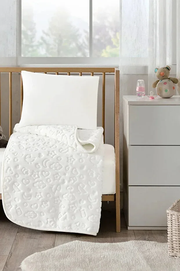 Embos Baby Blanket 100x120 - Cream