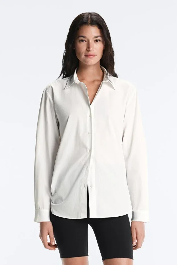 Oysho 100% Cotton Long-Sleeved Shirt