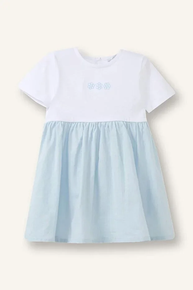 %100 Cotton Patterned Dress Girl Baby H2173A526SM