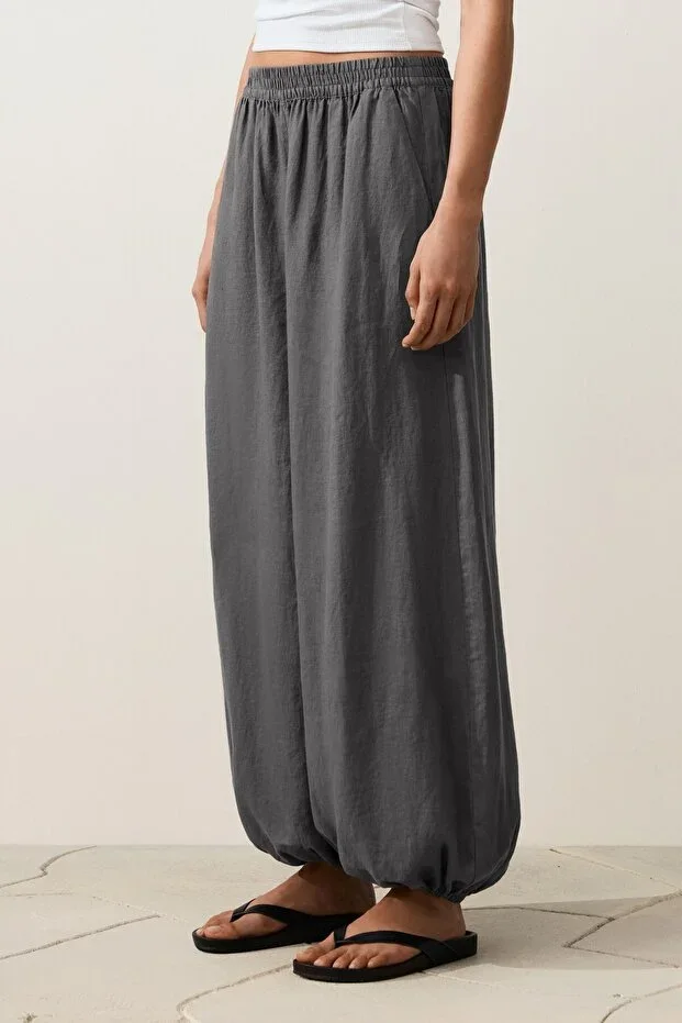 Oysho 100% Linen Bloomer Trousers