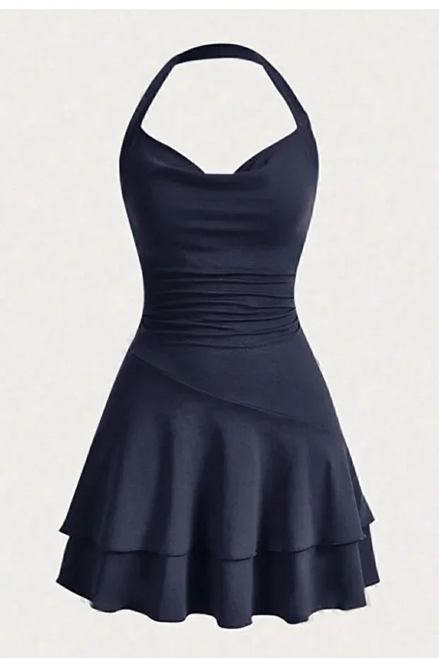 Edela Mini Dress with Neck Strap 5022