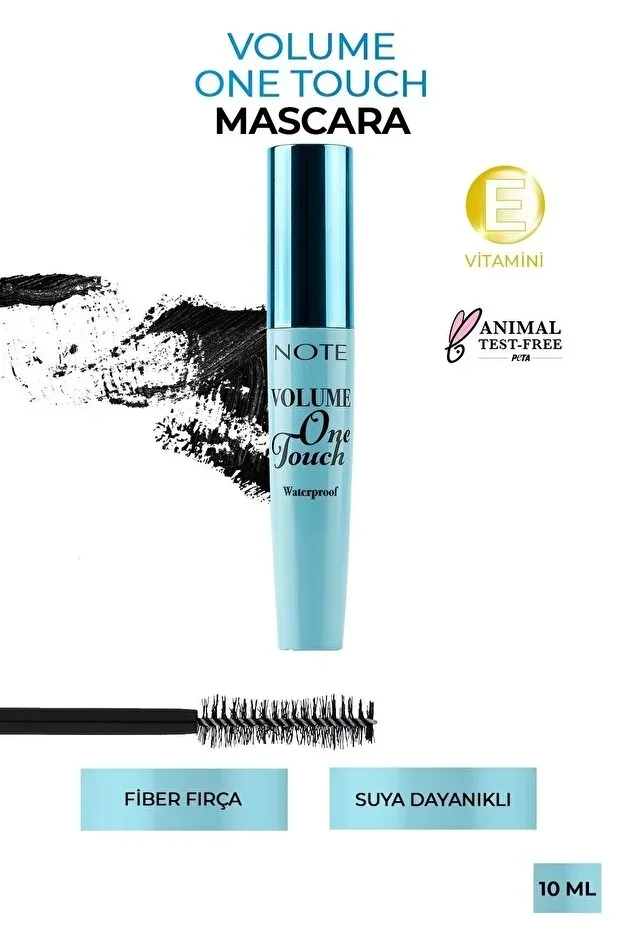 Volume One Touch Waterproof Mascara for Volume and Extension Effect - Black