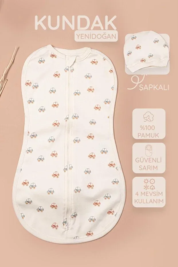 Baby 100% Cotton Swaddle Zippered Soft Jersey Fabric Breathable Fabric