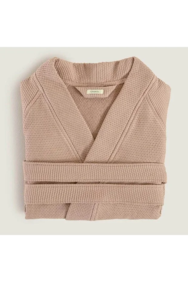 Sobeska 100% Cotton Unisex Bathrobe Salmon