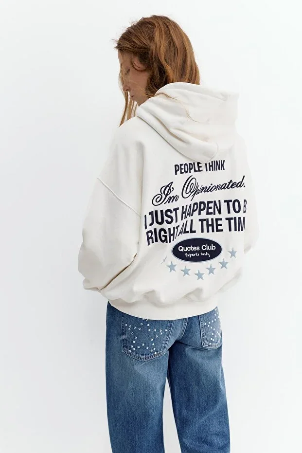 Embroidered Star Hoodie Sweatshirt