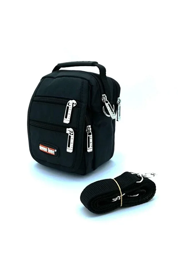BLACK 2443 WATERPROOF FABRIC HANDBAG