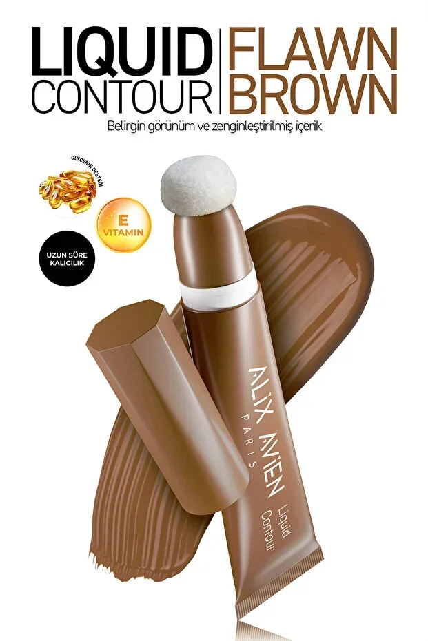 Anti-Aging Moisturizing Creamy Liquid Contour with Vitamin E - Liquid Contour 103 Flawn Brown