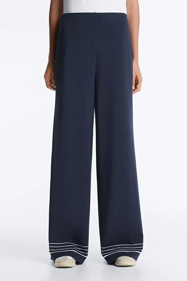Oysho Soft touch modal sailor striped trousers