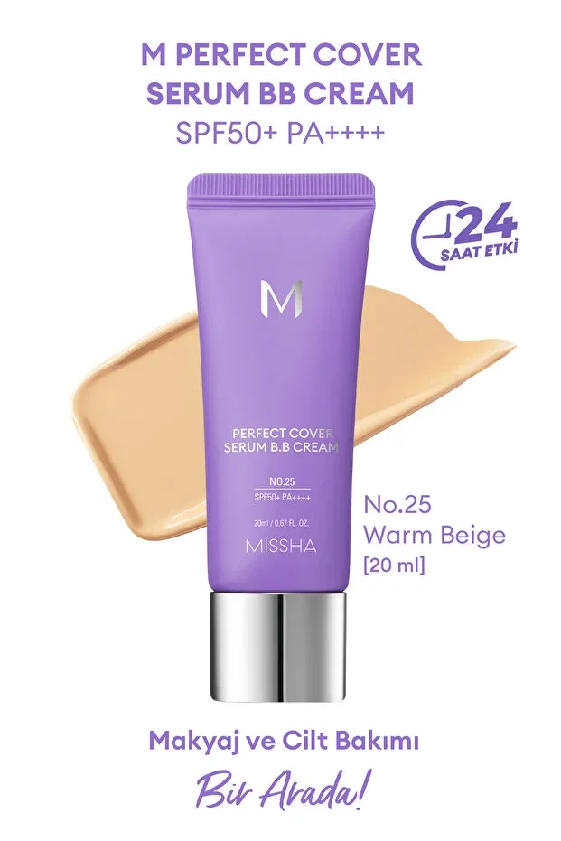 Anti-aging Care and Brightening Appearance M Perfect Cover Serum BB Cream SPF50+/PA++++ No:25