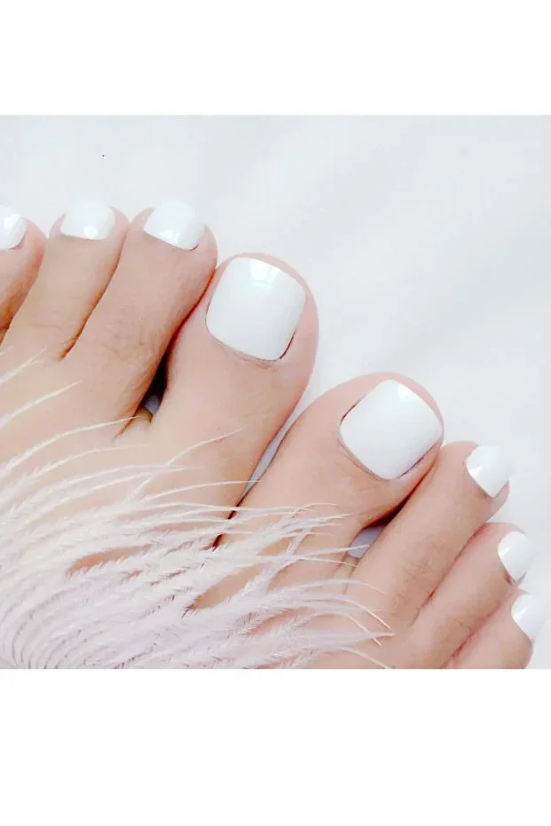 24 Pcs Prosthetic Foot False Nail Set