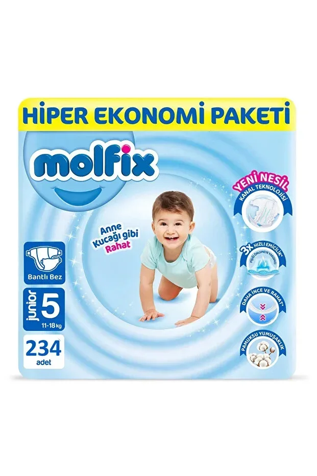 Diaper 5 Junior Size Hiper Economy Pack 234 Pieces
