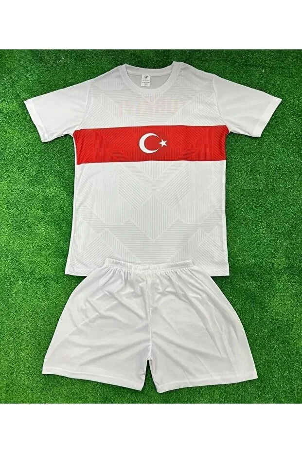 Turkey children's jersey 2-piece set - white