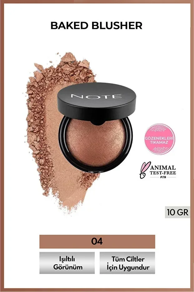 Baked Blusher Shimmering Baked Powder Blush - 04 Deeply Bronze