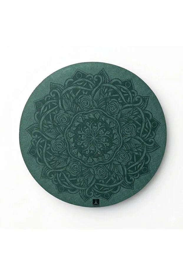 Patterned Round TPE Mat 5 mm Green