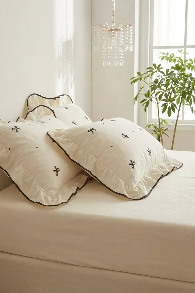 Ribbon Series Fitted Sheet Premium Pillowcase Single - Double - King Size
