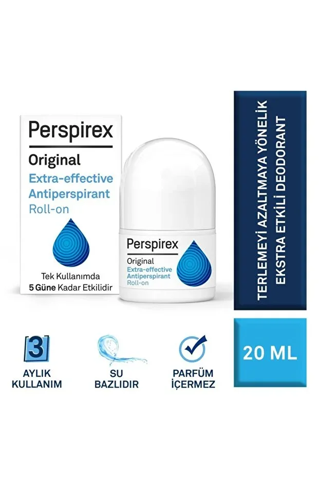 Antiperspirant 3-5 Days Effective Sweat Blocker Roll-On Original 20 ML (Unscented)