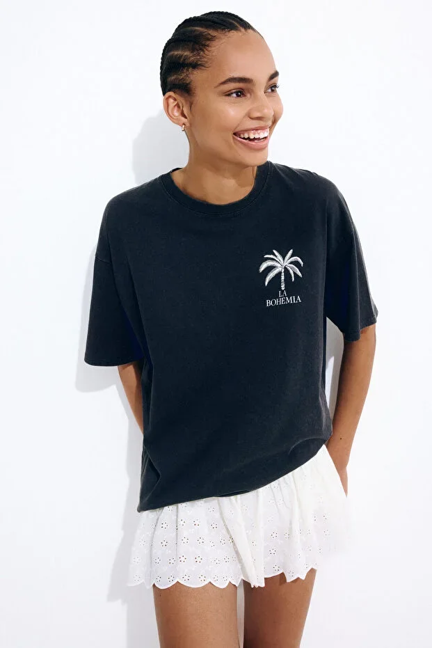 H&M Printed Oversize T-shirt