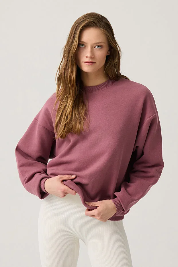 Bordo Wide Fit Crew Neck Sweatshirt