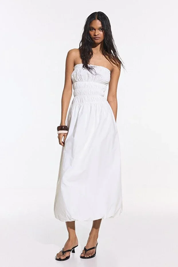Bershka Maxi poplin dress