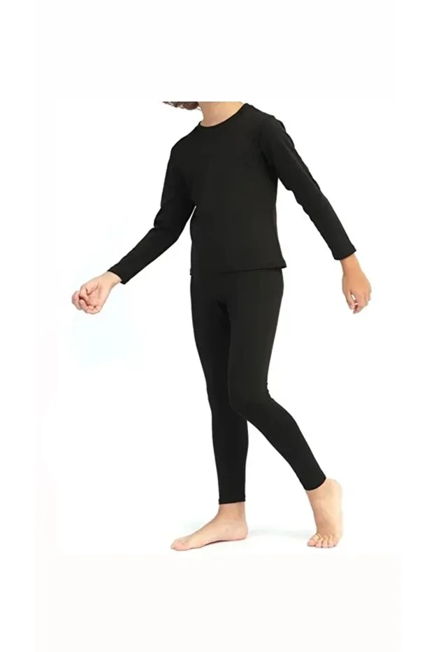 Children's Sports Top and Bottom Set, Bottom Tights, Top Bodysuit, Base Layer, Thermal Base Layer Set