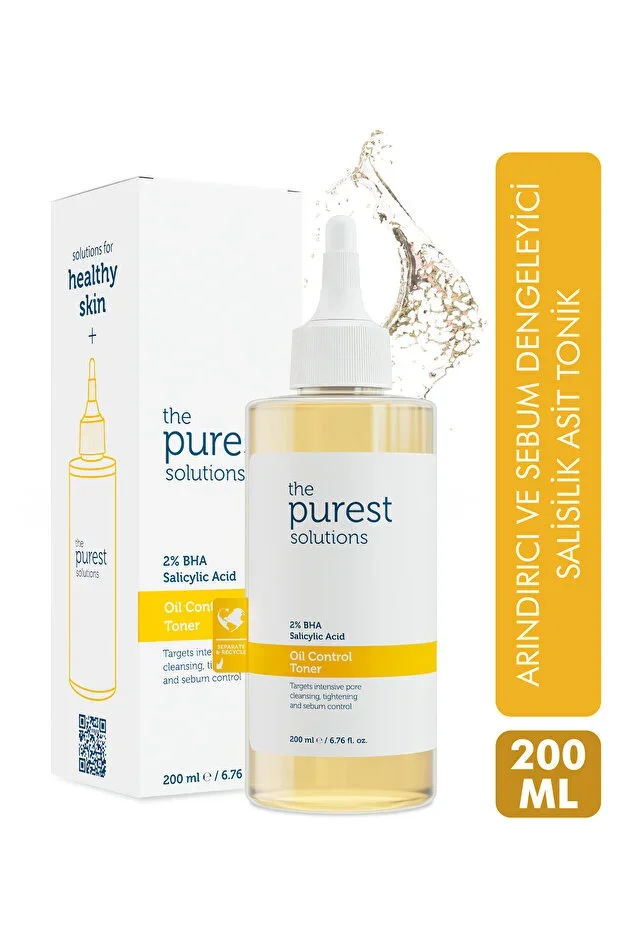 The Purest Solutions Salicylic Acid Tonic for Oily and Combination Skin Against Blackheads 200 ml