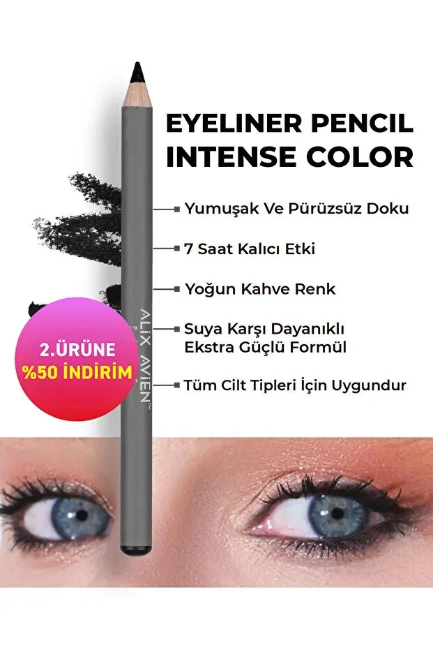 Water Resistant Highly Pigmented Creamy Easy-Apply Black Eyeliner Pencil