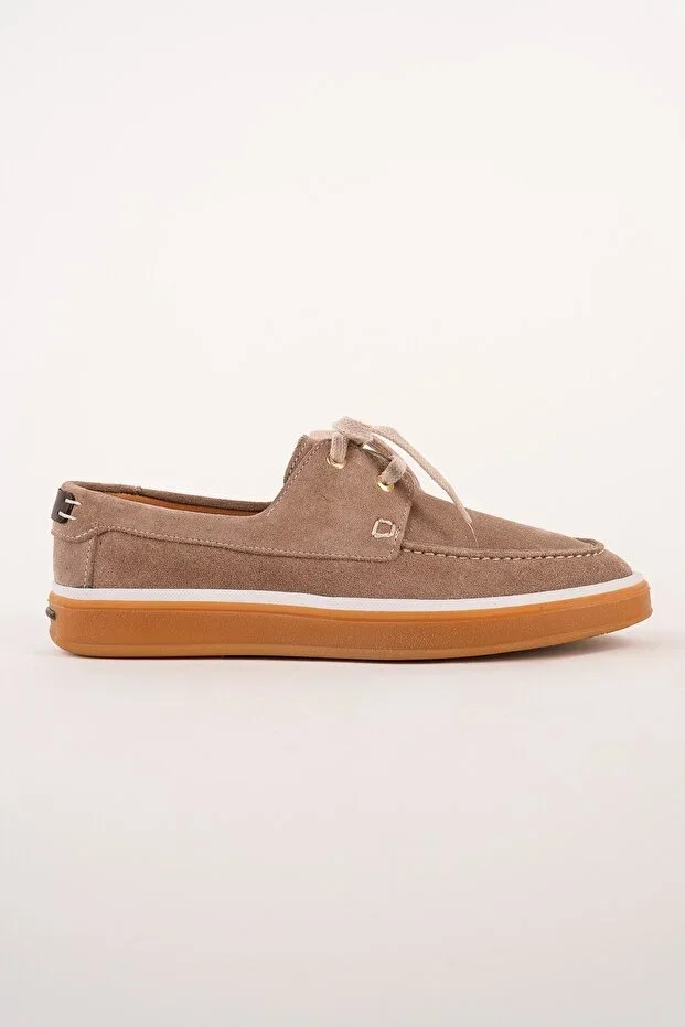 CRAFT Genuine Suede Leather Lace-Up Men's Casual Loafer Shoes