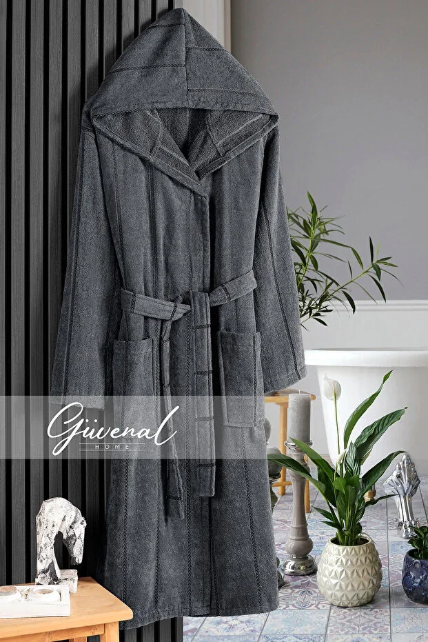 Stella Cotton Velvet Hooded Robe | Women's Robe | Men's Robe | Dowry | Bath