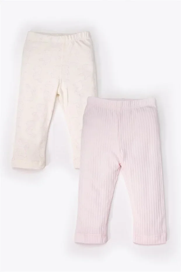 INTERLOCK TIGHTS 2PCS (CUTE BUNNY) PINK