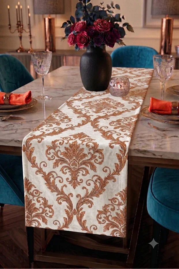 Premium Table Runner Digital Printed Abstract Pattern Decorative Living Room Kitchen Dining Table Runner Cover 45x140 cm