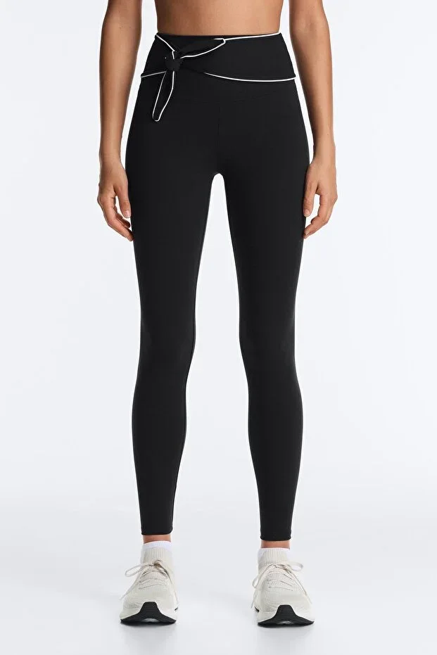 Oysho High rise Comfortlux ribbon ankle-length leggings