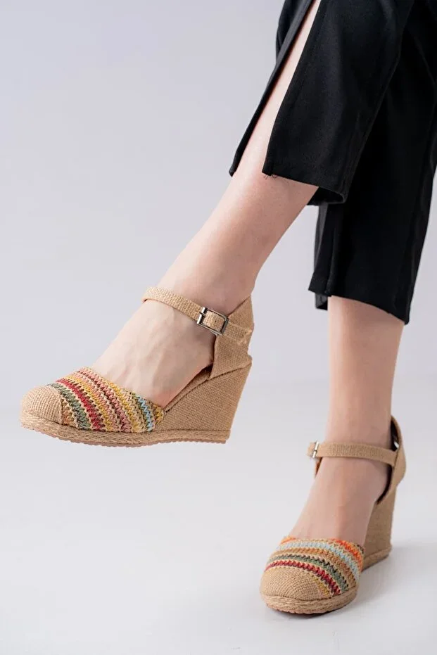 Mustard Multicolor Woven Shoes