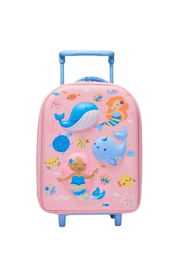 SMIGGLE Glide Teeny Tiny Hardtop School and Travel Bag Pink Trolley Bag
