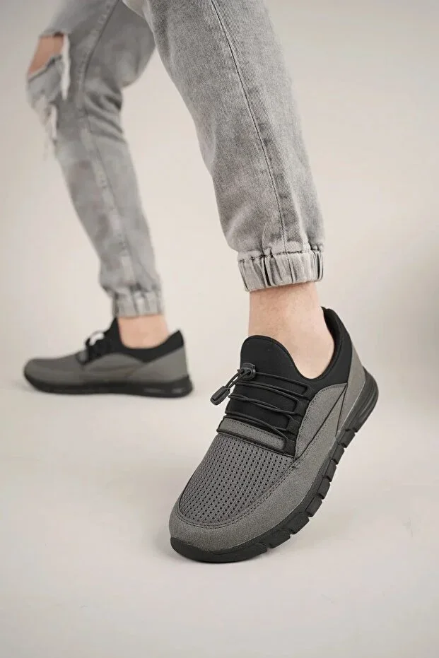 Jack Lion Unisex Lightweight Soft Sole Slip-on Casual Walking Sneaker Shoes -05 MODEL Smoke Black