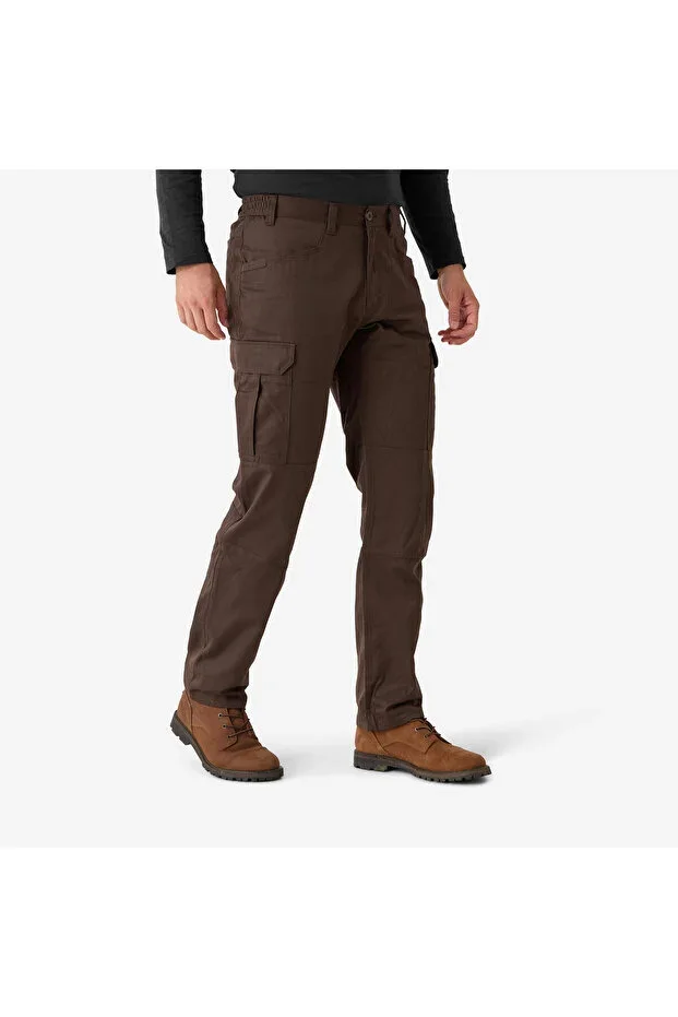 Solognac Men's Cargo Hunting Trousers - Brown - Hunting and Nature Observation - Steppe 500