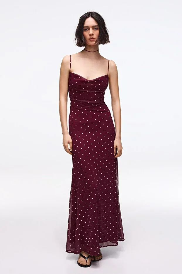 Bershka Midi dress with corset back detail