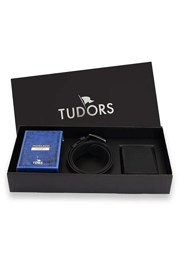 Men's 3-Piece Set Gift Boxed - Wedding Gift-Perfume, Leather Belt and Wallet Set