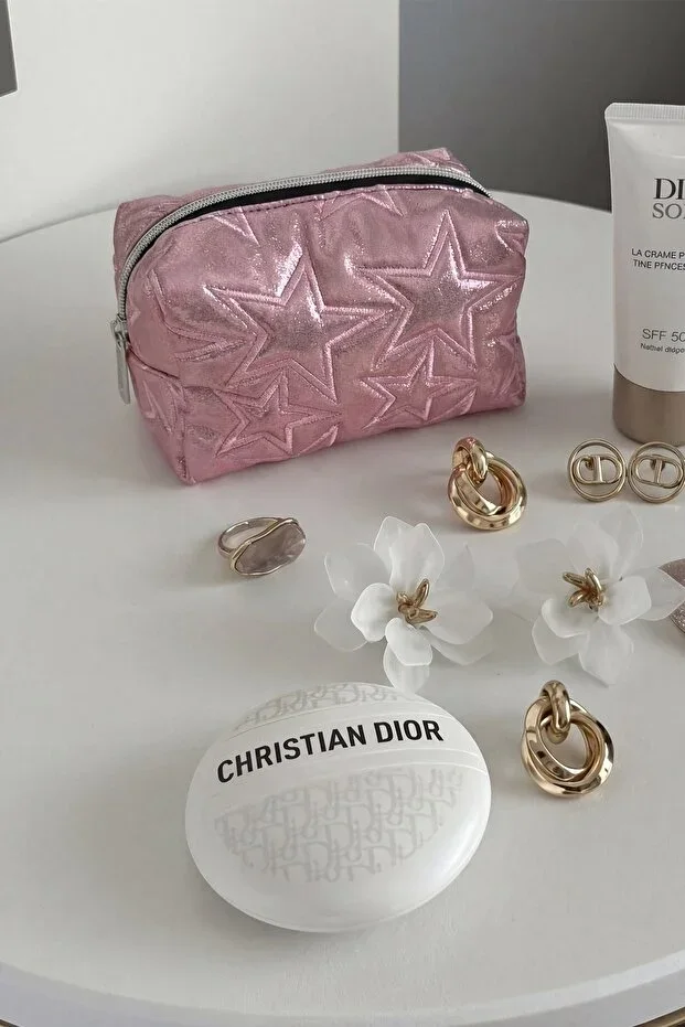 Stargirl Pink Star Makeup Bag