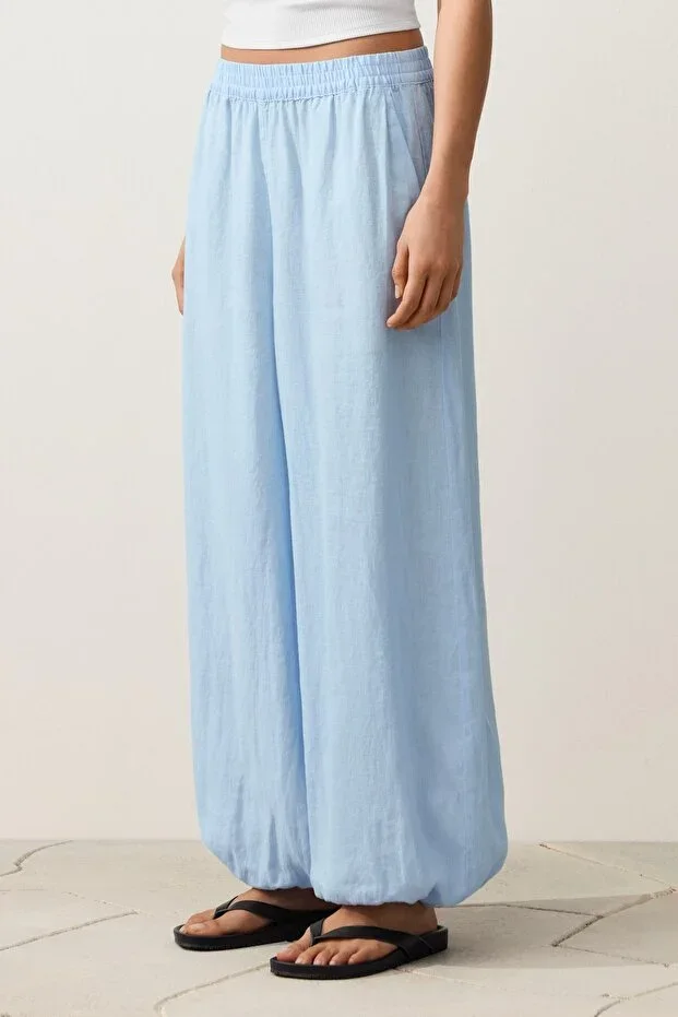 Oysho 100% Linen Bloomer Trousers