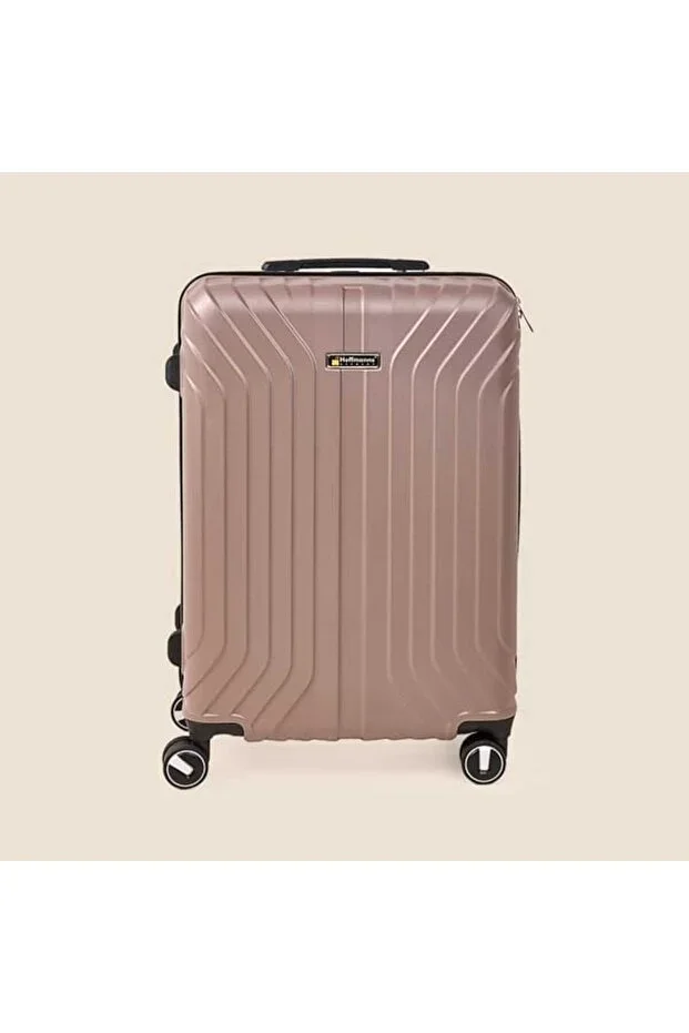 Vertical Line Medium ABS Suitcase - Platinum - 66x45x26 cm