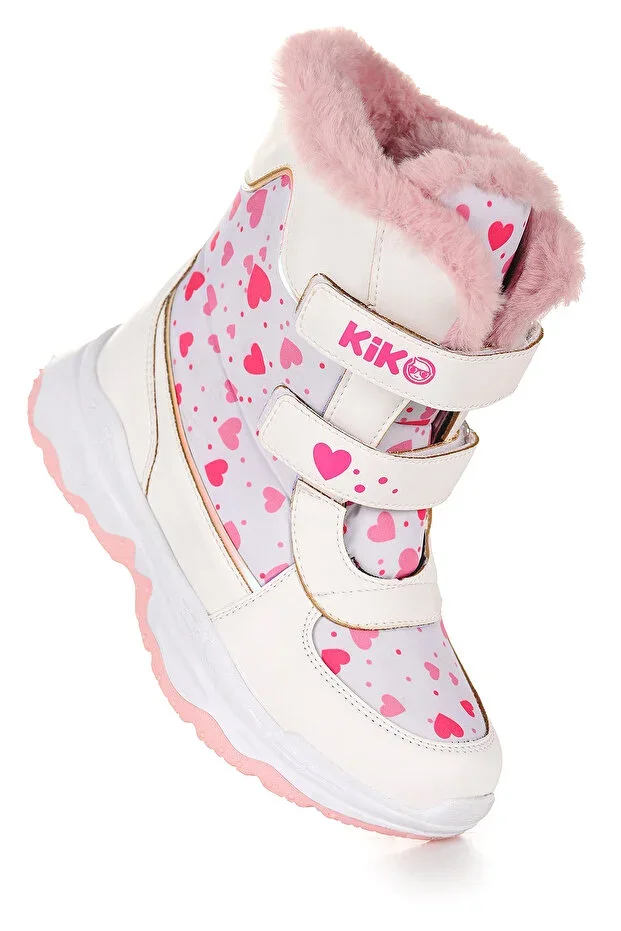 Snowflake Velcro Girls' Snow Boot Water Resistant