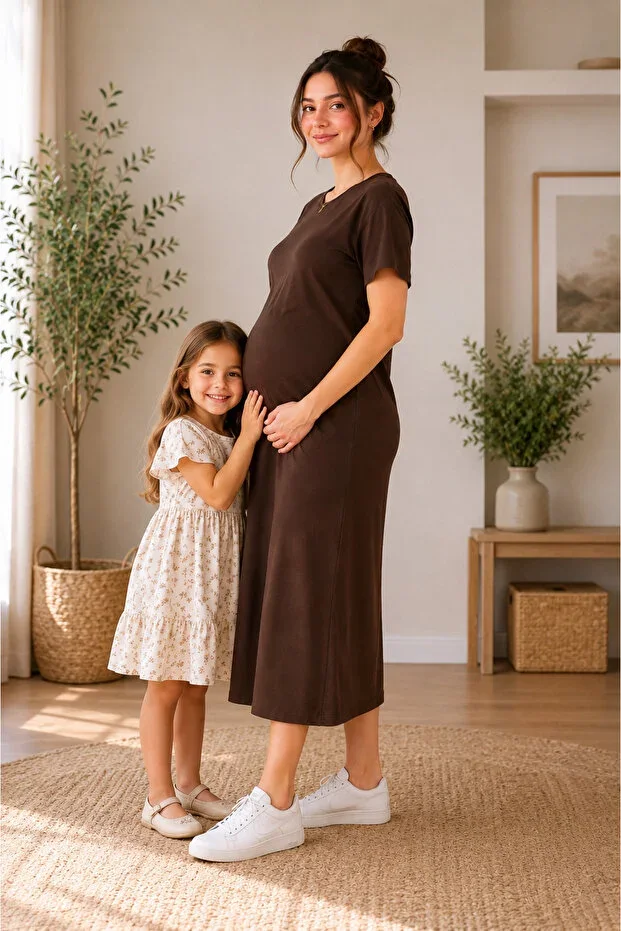 Women's Summer Short Sleeve Casual Loose Stretchy Comfortable Dress