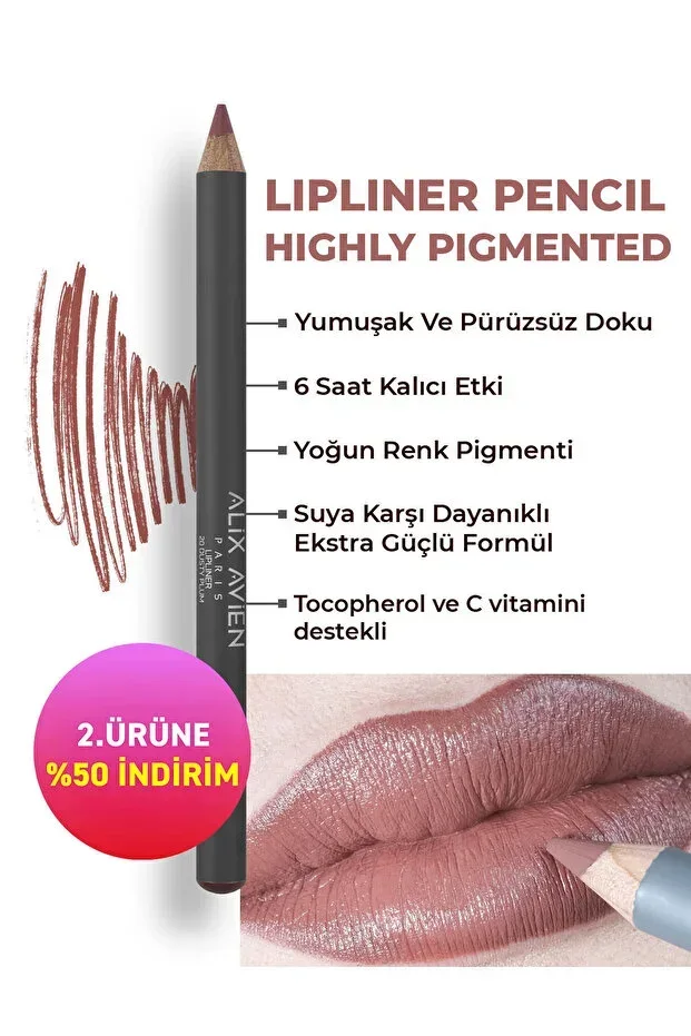 Long-Lasting Non-Bleeding Moisturizing Lip Liner - Lipliner Pencil 20 Dusty Plum