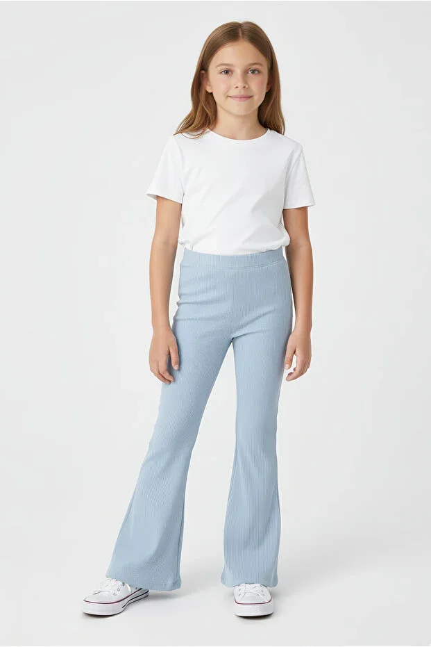 Girls' Blue Trousers - Comfortable and Modern Fit