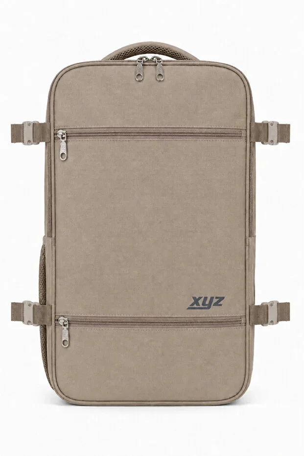 XYZ Series KST-TR100C Cabin Size, In-Flight, Ergonomic, Laptop and Tablet Compartment, Travel, Suitcase, 15 -18 inch Compatible Backpack-Camel