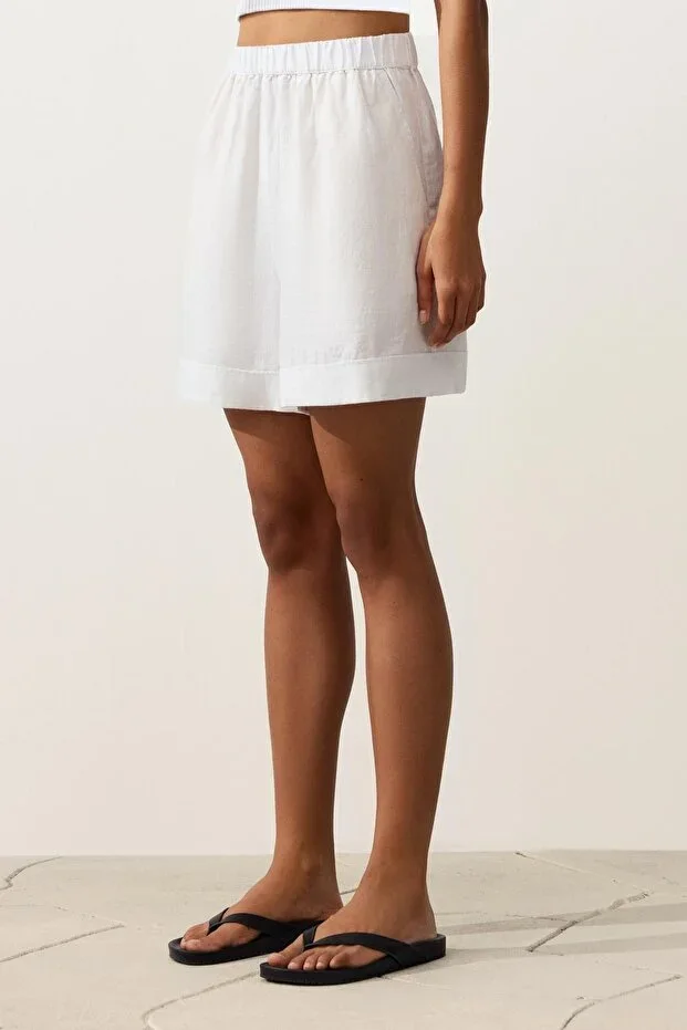 Oysho 100% linen bermuda
