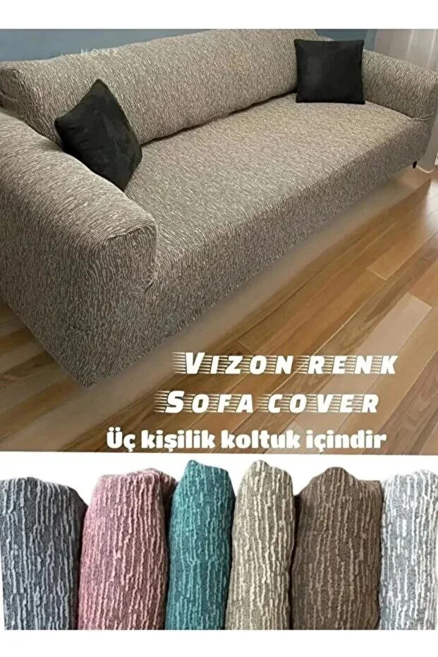 Elastic Sofa Cover | Tree Bark Pattern Jacquard Sofa Cover Couch Cover